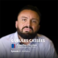 Pochette du podcast Gueules Cassées pour l'épisode consacré à Anthony, ancien du 1er RPIMa
