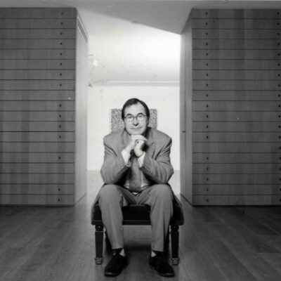 Portrait du galeriste Baudoin Lebon, invité du podcast 9 Lives Magazine