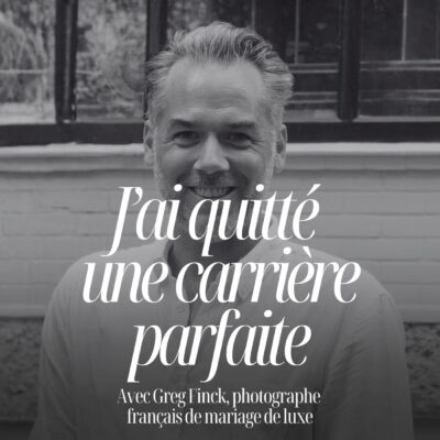 Portrait de Greg Finck, invité du podcast de Pauline Laigneau pour parler de son parcours d'entrepreneur.