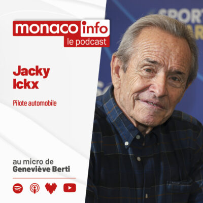 Portrait de Jacky Ickx, pilote automobile, invité du podcast Monaco Info