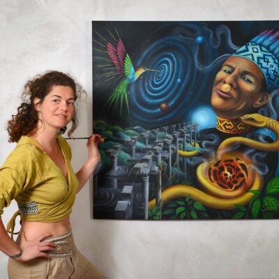 Portrait de Laetitia Saren, artiste nomade invitée du podcast Regard'Ailleurs