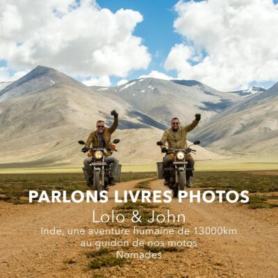Pochette de l'épisode du podcast Photo Storia consacré à Loïc Terrier et Jonathan Lux, alias Lolo & John, photographes voyageurs et auteurs de livres photo auto-édités
