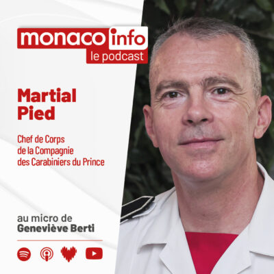 Portrait de Martial Pied, invité du podcast Monaco Info pour parler de sa carrière militaire et des Carabiniers du Prince.