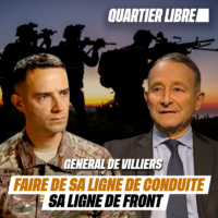 Le général Pierre de Villiers, invité du podcast Quartier Libre sur le commandement militaire.