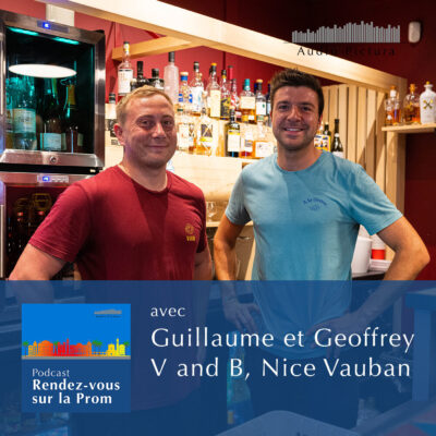 Guillaume et Geoffrey, cogérants du V and B, cave à vins et bar à bières à Nice Vauban